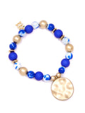 Porcelain & Resin Mixed Beaded Charm Bracelet